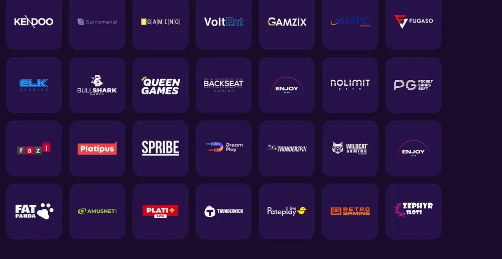 Сітка слотів у каталозі Cosmolot з фільтром за провайдерами